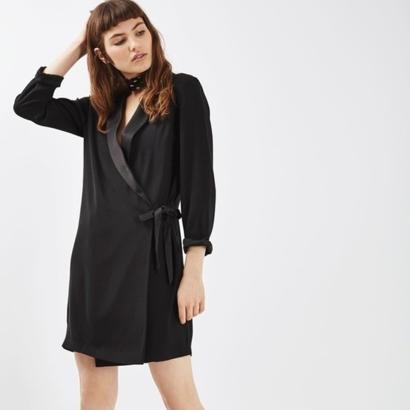topshop black blazer dress